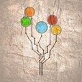 Technology tree design. Royalty Free Stock Photo