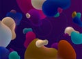 Abstract background with liquid colored bubbles Royalty Free Stock Photo