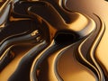 Abstract background with a liquid golden waves