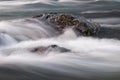 Abstract background from long exposure of water stream in a mountain river Royalty Free Stock Photo