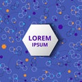 Abstract background with a lot of colorful hexagons. Vector illu