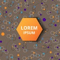 Abstract background with a lot of colorful hexagons. Vector illu