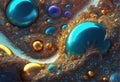 Abstract background, lots of colorful balls and bubbles, multicolored modern art wallpaper