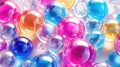 Abstract background, lots of colorful balls and bubbles, multicolored modern art wallpaper Royalty Free Stock Photo