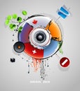 Abstract background, loudspeaker