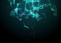 Abstract background with low poly plexus network design