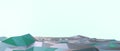 Abstract background Lowpoly landscape Mountain and blue - Green Concept with copy space.Retro style digital banner