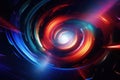 Abstract background, luminous swirling, glowing circle. Space tunnel. Colorful ellipse