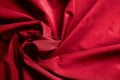 Abstract background luxury cloth or circle flower wave or wavy folds of red cloth texture Royalty Free Stock Photo