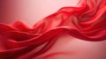 Abstract background of luxury flying red fabric, folded textile or liquid wave or wavy folds silk texture satin material. luxury Royalty Free Stock Photo