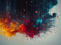 Abstract Background made of colorful splashes, AI Generative Royalty Free Stock Photo