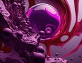 Abstract background with magic colorful sphere. Ai generative illusration Royalty Free Stock Photo