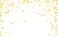 Abstract background with many falling gold tiny confetti pieces