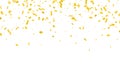 Abstract background with many falling gold tiny confetti pieces
