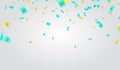 Abstract background with many falling tiny confetti pieces. vector background