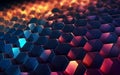 Abstract background with many hexagons