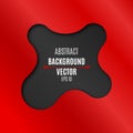 Abstract background in metaball style. An empty space for your web, business projects. Empty banner with a red cutout on a black b