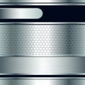 Abstract background, metallic silver banners Royalty Free Stock Photo