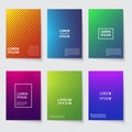 Abstract background. Modern covers with geometric line pattern. Minimal colorful halftone gradients vector design Royalty Free Stock Photo