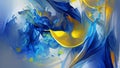 Abstract background modern futuristic graphic. Yellow, Gold, Blue background.