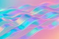 Futuristic 3D abstract ribbons floating in layered waves, luminous holographic reflections Royalty Free Stock Photo