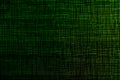 Abstract black digital technology background with green luminous particles dots. Matrix of virtual reality. Computer binary code