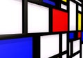 Abstract background with modernist wall or shelves