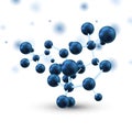Abstract background with molecules spheres molecular structure Royalty Free Stock Photo