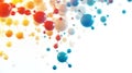 Abstract background with molecules spheres on white background Royalty Free Stock Photo