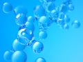Abstract background with a molecules of water. Royalty Free Stock Photo