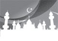 Abstract Background mosque and crescent