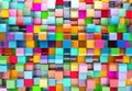 Abstract background of multi-colored cubes, 3D illustration