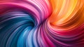 Abstract background: multi-colored curved colored lines extending into infinity, AI generated Royalty Free Stock Photo