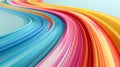 Abstract background: multi-colored curved colored lines extending into infinity, AI generated Royalty Free Stock Photo