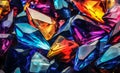 Abstract background with multicolored crystals consisting of multicolored crystals. Generative AI Royalty Free Stock Photo
