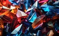 Abstract background with multicolored crystals consisting of multicolored crystals. Generative AI Royalty Free Stock Photo