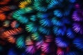 Abstract background of multicolored feathers. Texture of feathers. 3D rendering. Generative AI Royalty Free Stock Photo
