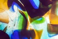 Abstract background of multicolored fused glass.