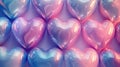 Abstract background of multicolored hearts.