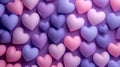 Abstract background of multicolored hearts. Royalty Free Stock Photo