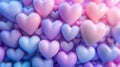 Abstract background of multicolored hearts. Royalty Free Stock Photo