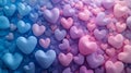 Abstract background of multicolored hearts. Royalty Free Stock Photo