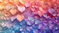Abstract background of multicolored hearts. Royalty Free Stock Photo
