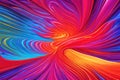 Abstract background with multicolored lines, beautiful curved stripes wallpaper. Generative Ai.