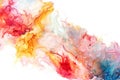 Abstract background, multicolored paint splashes design on white background