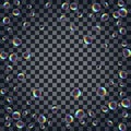 Abstract background with the multicolored realistic soap bubbles Royalty Free Stock Photo