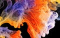 Abstract background with multicolored smoke, beautiful abstract wallpaper. Generative Ai