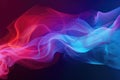 abstract background with multicolored smoke on a dark blue background, Illustration of dramatic smoke and fog in contrasting vivid Royalty Free Stock Photo