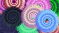 abstract background with multicolored spirals. 3d rendering