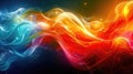 Abstract background multicolored waves, colored shiny background